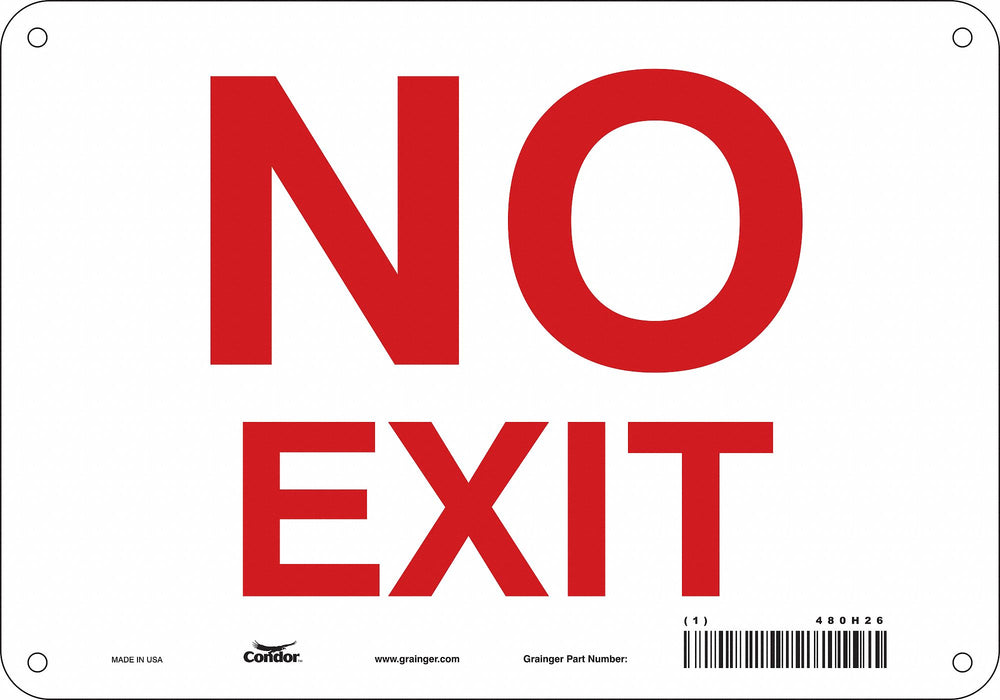 J7055 Safety Sign 7 in x 10 in Aluminum