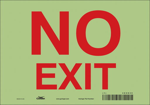 K2119 Safety Sign 7 in x 10 in Glow Vinyl