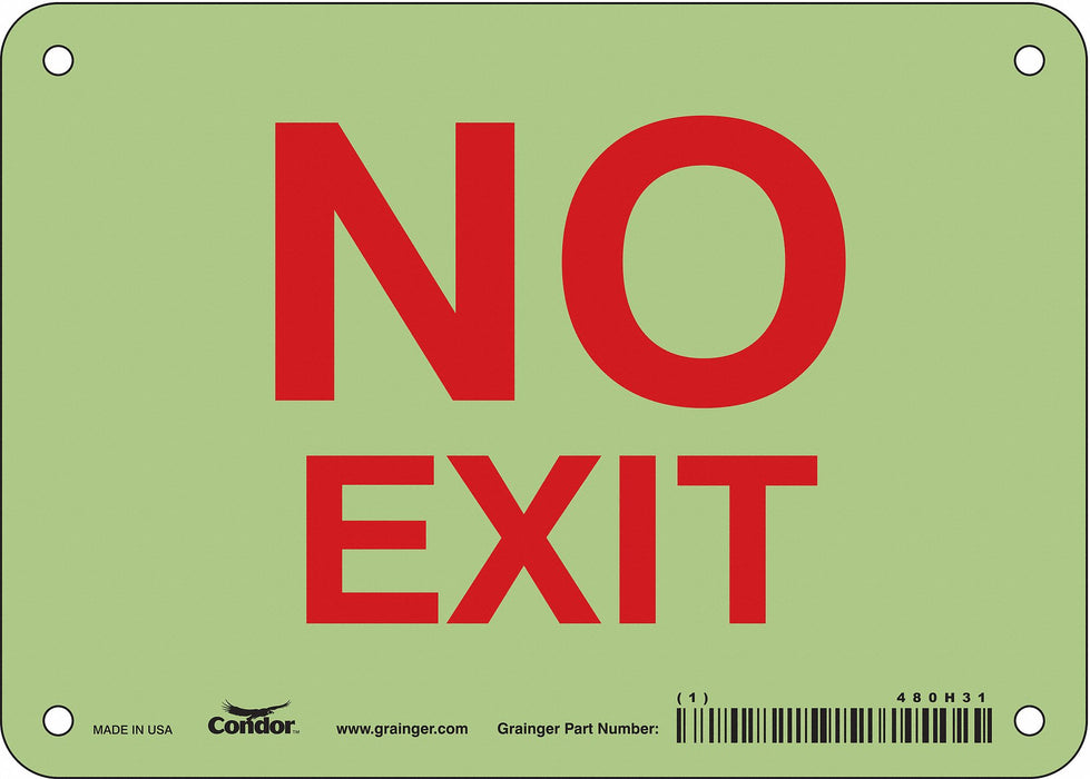 K2119 Safety Sign 5 in x 7 in Polyethylene