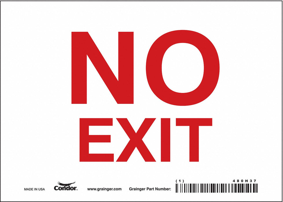 J7055 Safety Sign 5 in x 7 in Vinyl