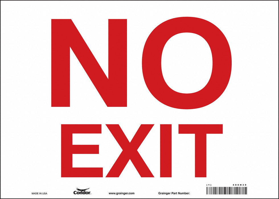 J7055 Safety Sign 10 in x 14 in Vinyl