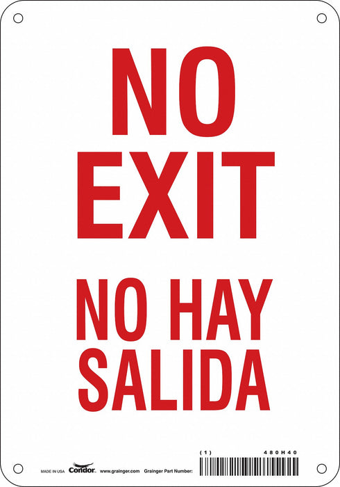 Safety Sign 10 in x 7 in Aluminum