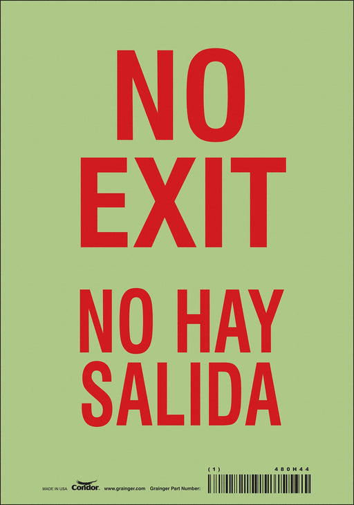 Safety Sign 10 in x 7 in Glow Vinyl