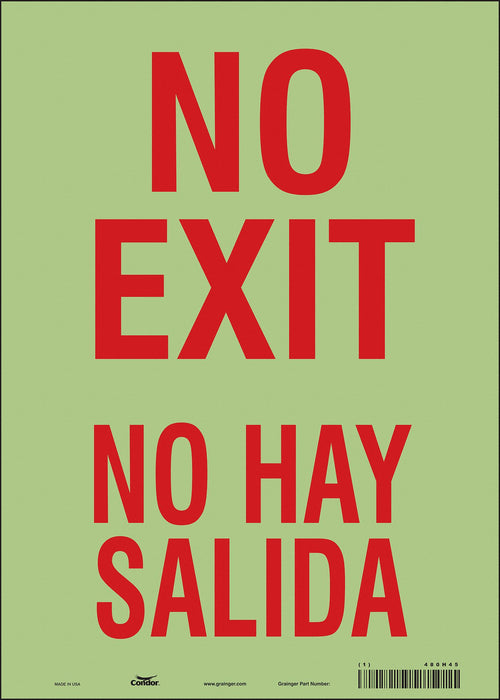 Safety Sign 14 in x 10 in Glow Vinyl