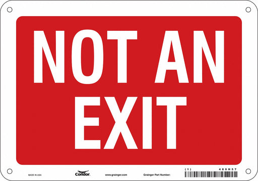 Safety Sign 7 in x 10 in Aluminum