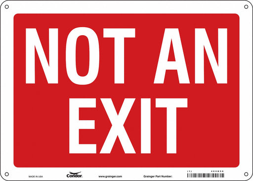 Safety Sign 10 in x 14 in Aluminum