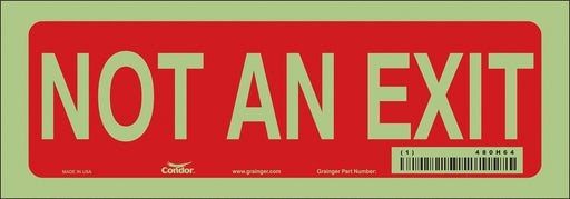 Safety Sign 3 1/2 in x 10 in Glow Vinyl