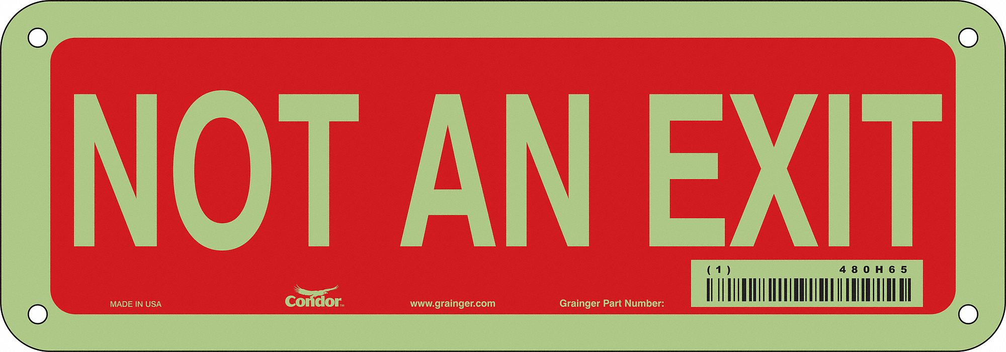 Safety Sign 3 1/2 x 10 in Polyethylene