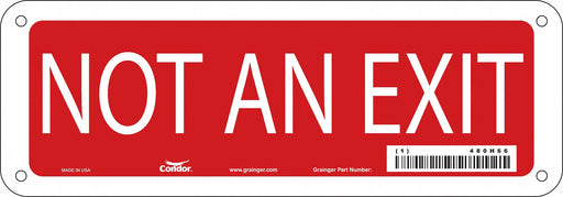 Safety Sign 3 1/2 x 10 in Polyethylene