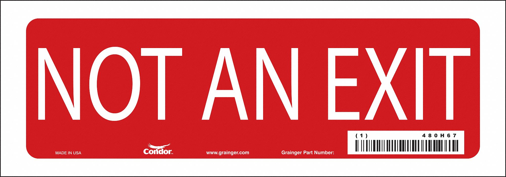 Safety Sign 3 1/2 in x 10 in Vinyl