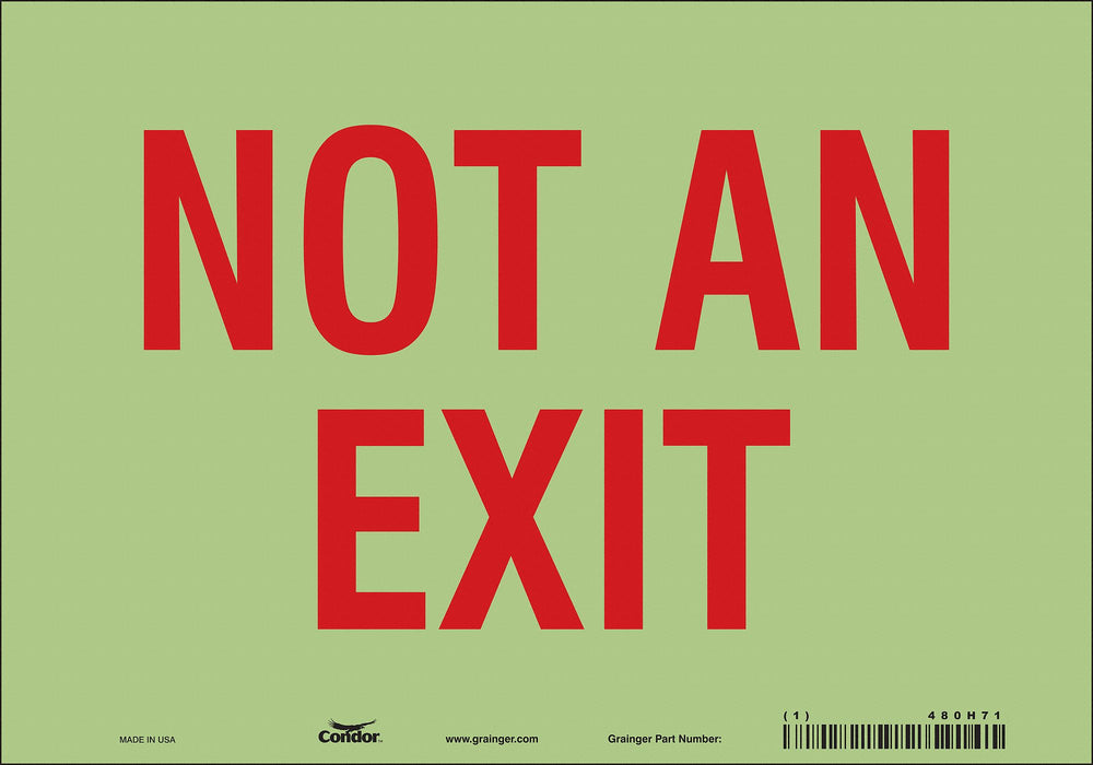 Safety Sign 7 in x 10 in Glow Vinyl