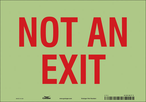 Safety Sign 7 in x 10 in Glow Vinyl