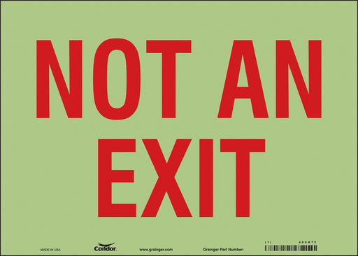 Safety Sign 10 in x 14 in Glow Vinyl