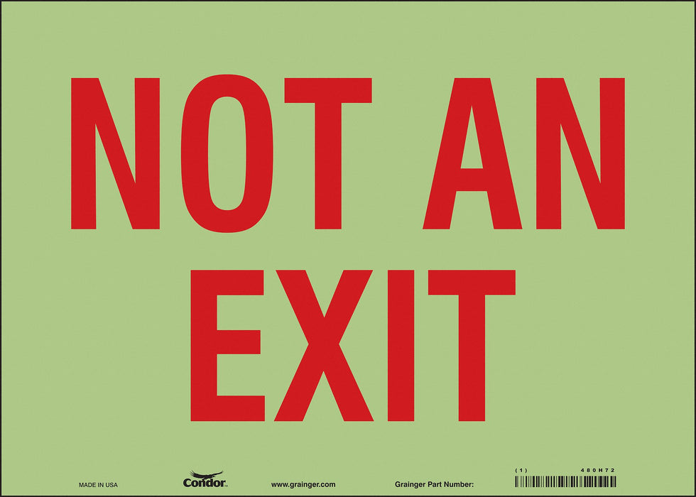 Safety Sign 10 in x 14 in Glow Vinyl