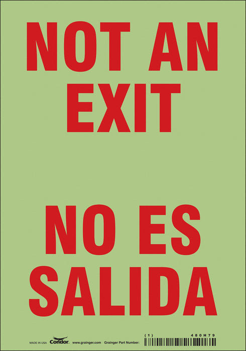 Safety Sign 10 in x 7 in Glow Vinyl