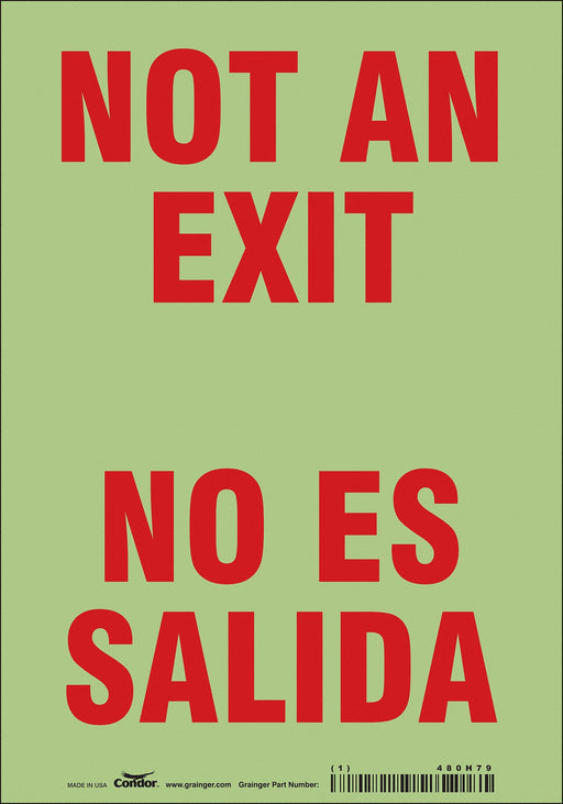 Safety Sign 10 in x 7 in Glow Vinyl