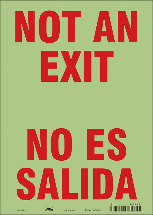 Safety Sign 14 in x 10 in Glow Vinyl