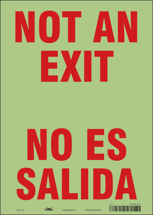 Safety Sign 14 in x 10 in Glow Vinyl