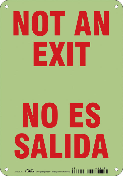 Safety Sign 10 in x 7 in Polyethylene