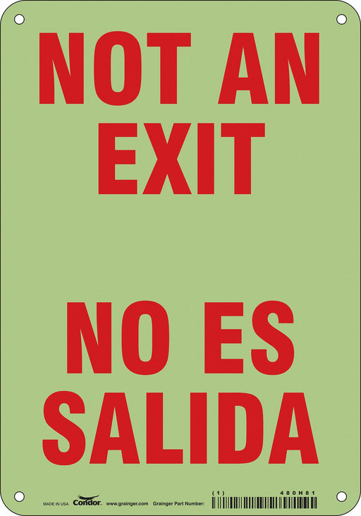 Safety Sign 10 in x 7 in Polyethylene