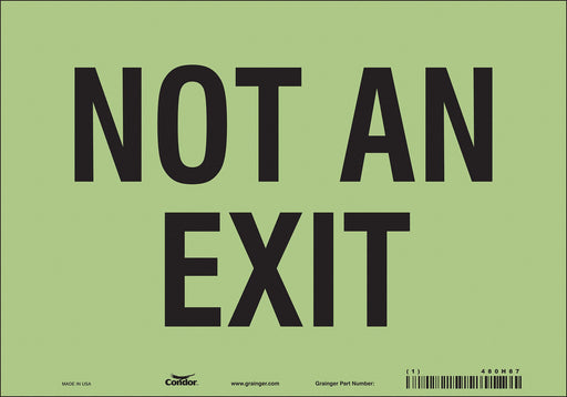 Safety Sign 7 in x 10 in Glow Vinyl