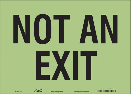 Safety Sign 10 in x 14 in Glow Vinyl