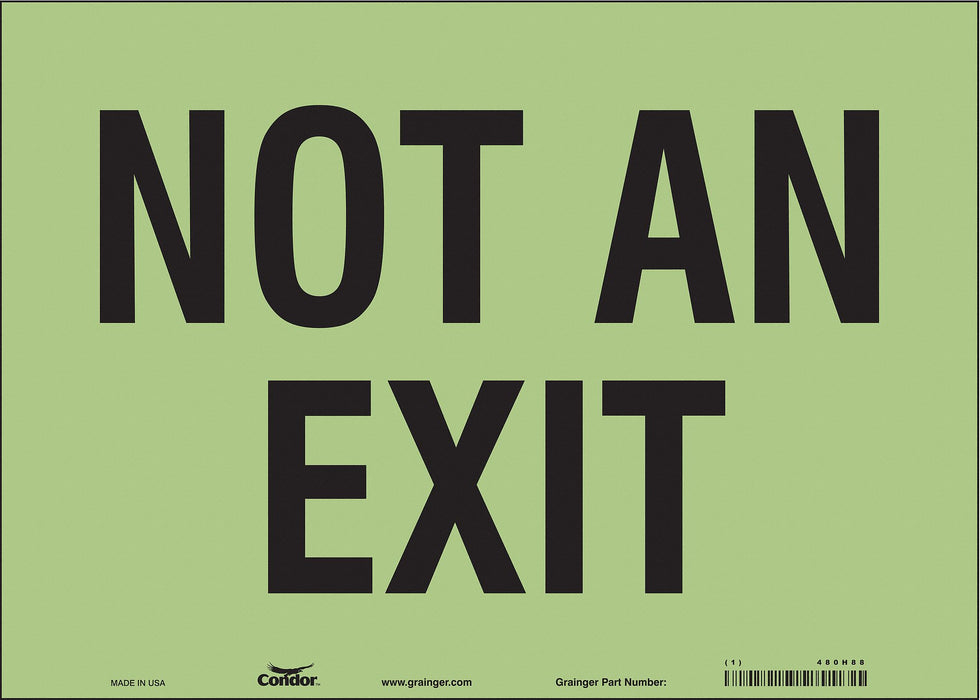Safety Sign 10 in x 14 in Glow Vinyl