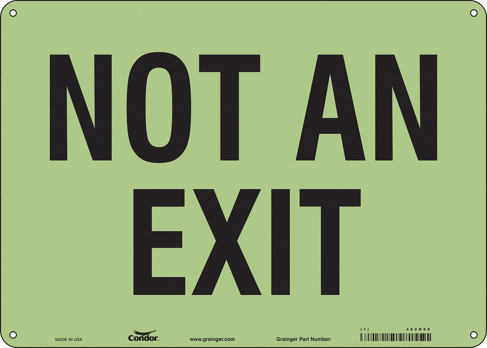 Safety Sign 10 in x 14 in Polyethylene