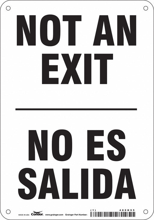 Safety Sign 10 in x 7 in Aluminum