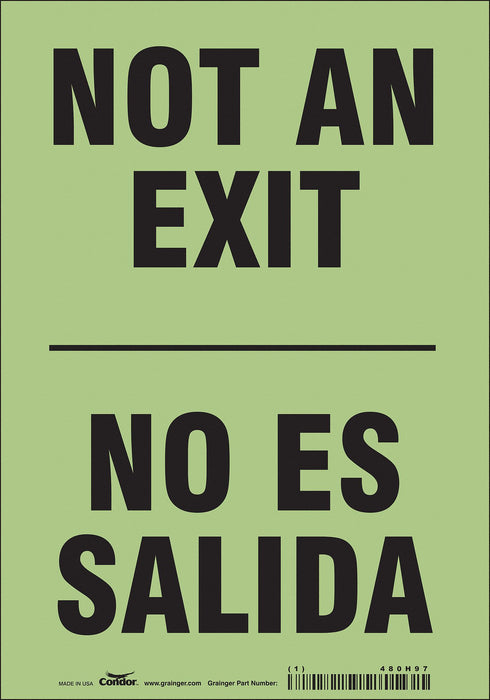 Safety Sign 10 in x 7 in Glow Vinyl