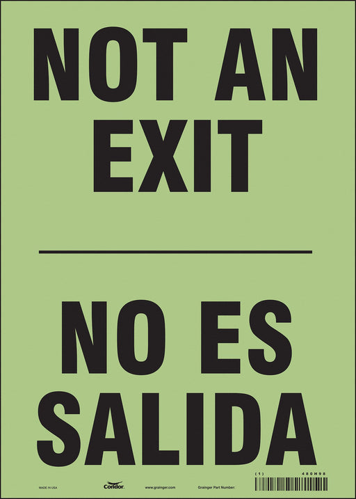 Safety Sign 14 in x 10 in Glow Vinyl