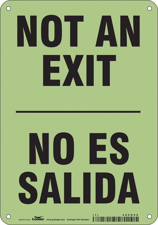 Safety Sign 10 in x 7 in Polyethylene