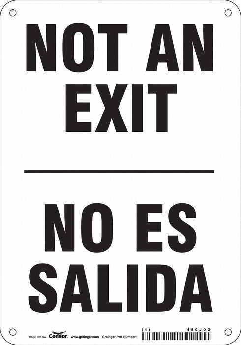 Safety Sign 10 in x 7 in Polyethylene