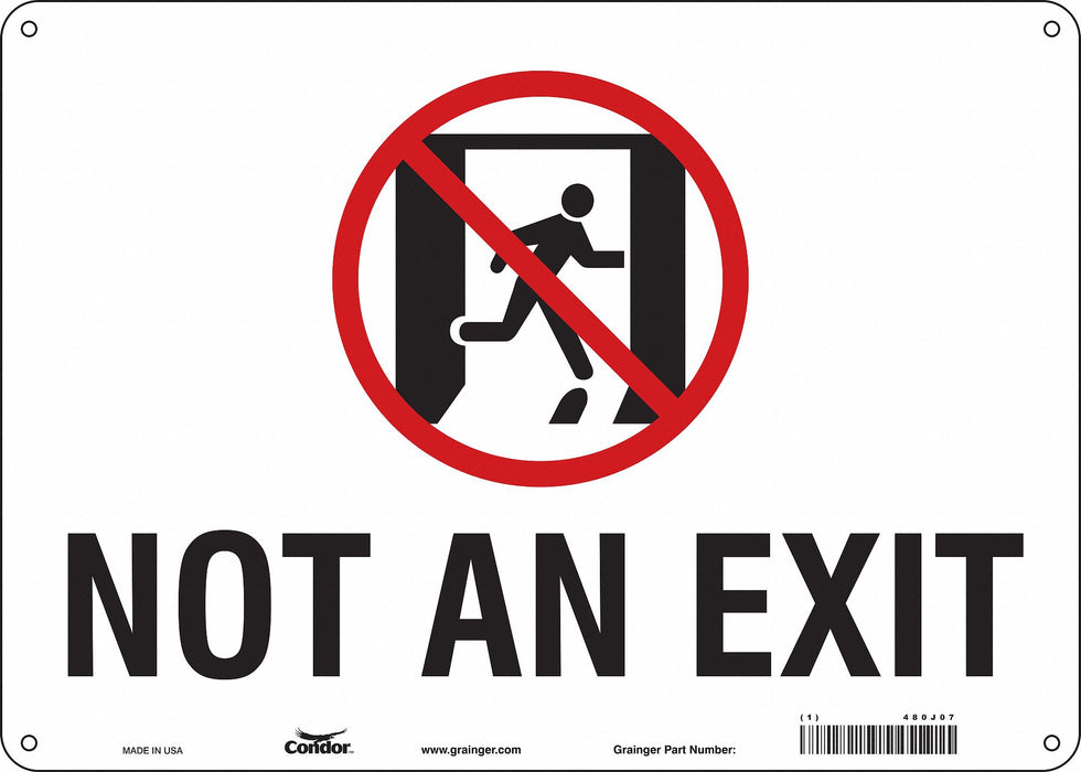 Safety Sign 10 in x 14 in Aluminum