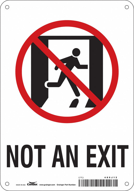Safety Sign 10 in x 7 in Aluminum