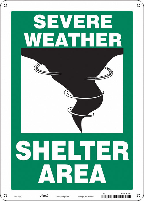K1737 Safety Sign 14 in x 10 in Polyethylene