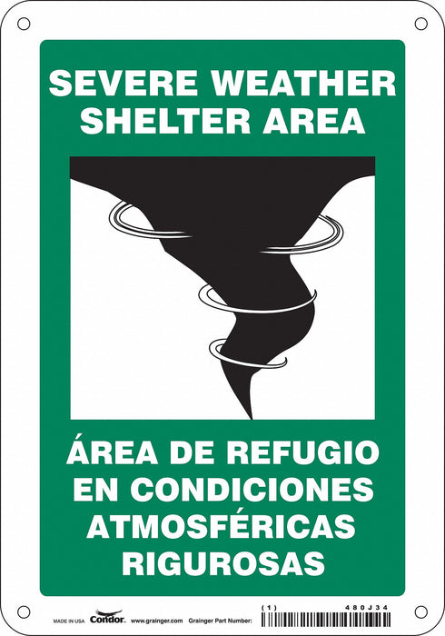 Safety Sign 10 in x 7 in Polyethylene