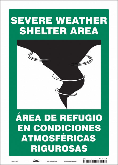 Safety Sign 14 in x 10 in Vinyl