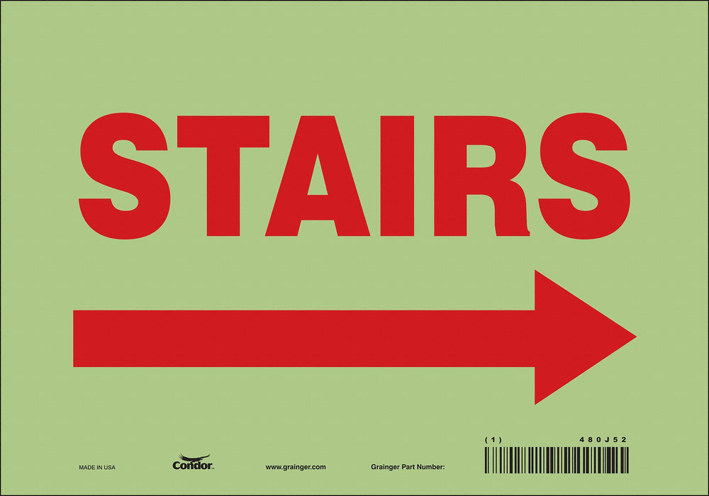 Safety Sign 7 in x 10 in Glow Vinyl