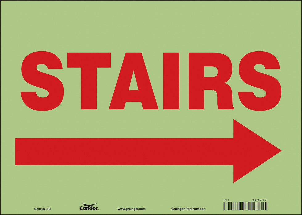 Safety Sign 10 in x 14 in Glow Vinyl