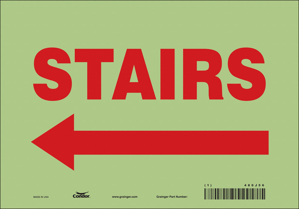 Safety Sign 7 in x 10 in Glow Vinyl