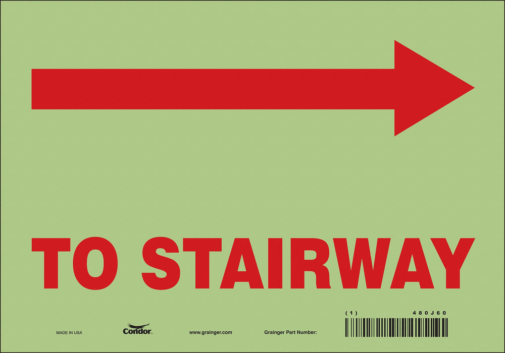 Safety Sign 7 in x 10 in Glow Vinyl