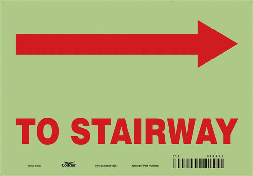 Safety Sign 7 in x 10 in Glow Vinyl