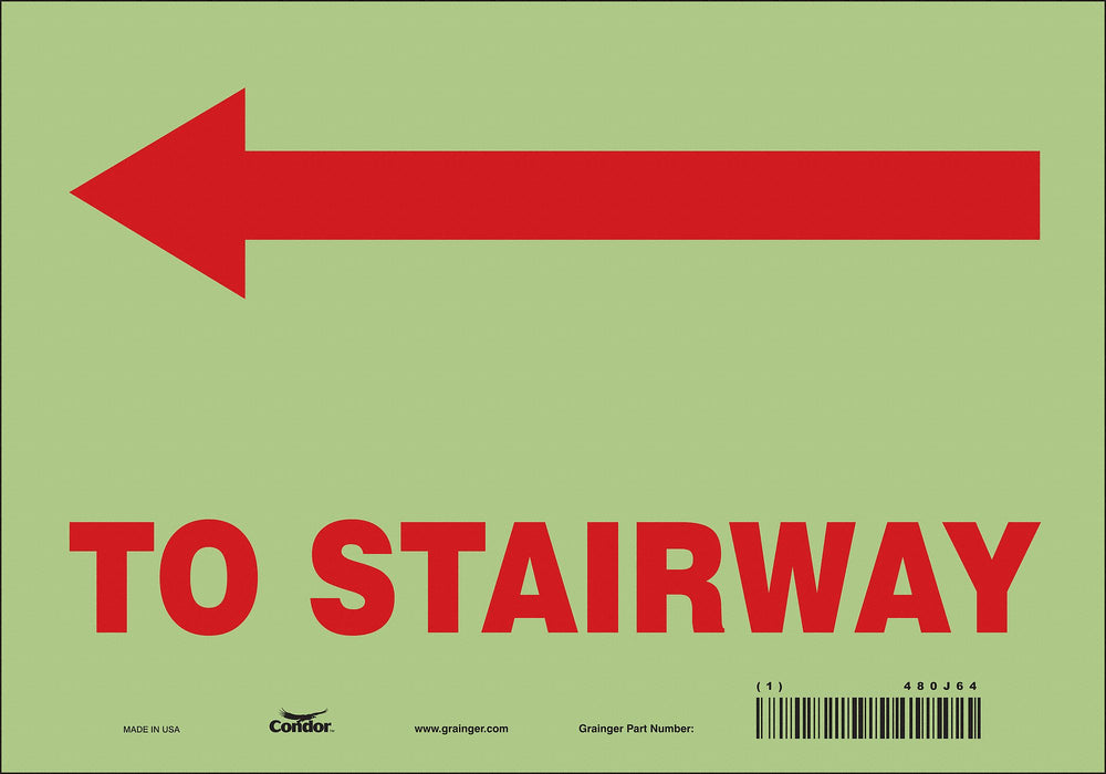 Safety Sign 7 in x 10 in Glow Vinyl