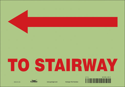 Safety Sign 7 in x 10 in Glow Vinyl