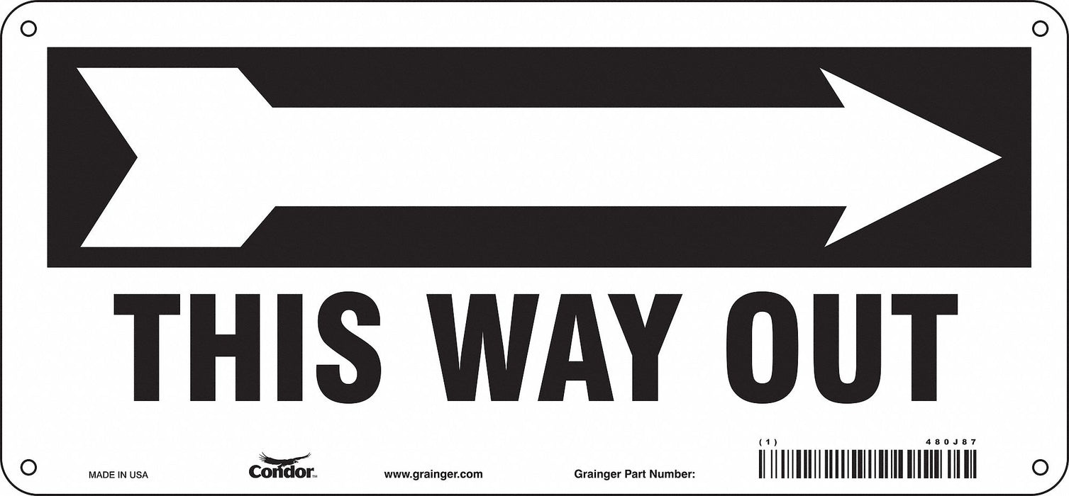 Safety Sign 6 1/2 in x 14 in Aluminum