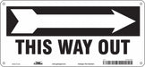 Safety Sign 6 1/2in x 14in Polyethylene
