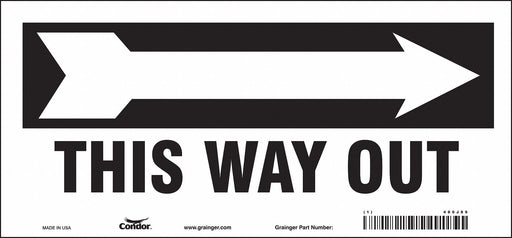 Safety Sign 6 1/2 in x 14 in Vinyl