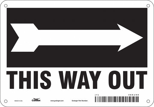 Safety Sign 7 in x 10 in Aluminum