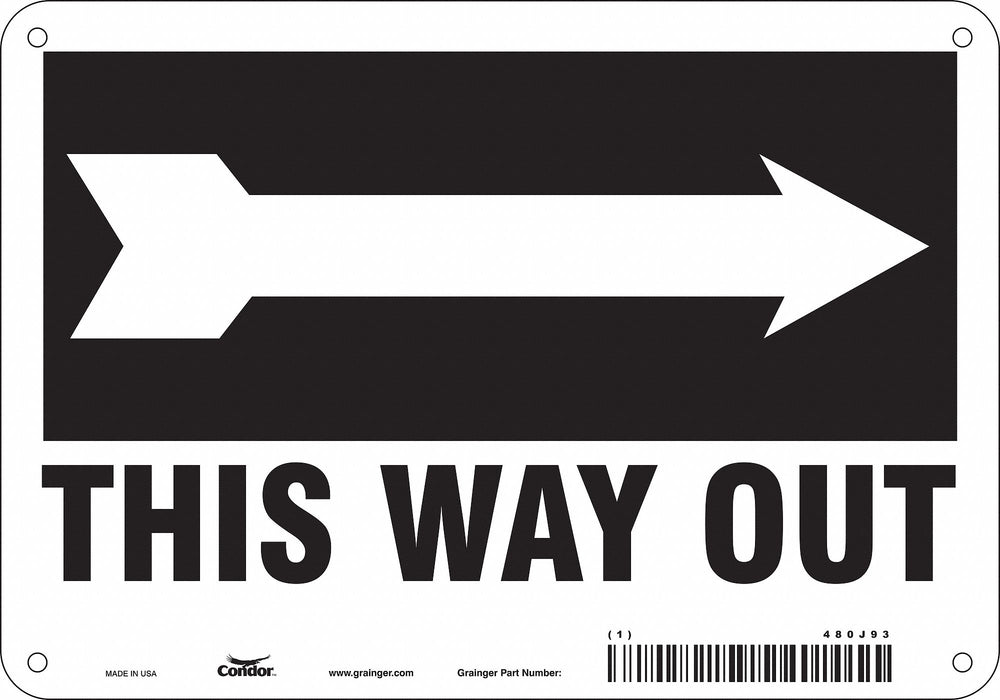 Safety Sign 7 in x 10 in Polyethylene